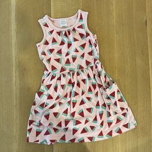 Hanna Andersson watermelon sundress, size 6-7